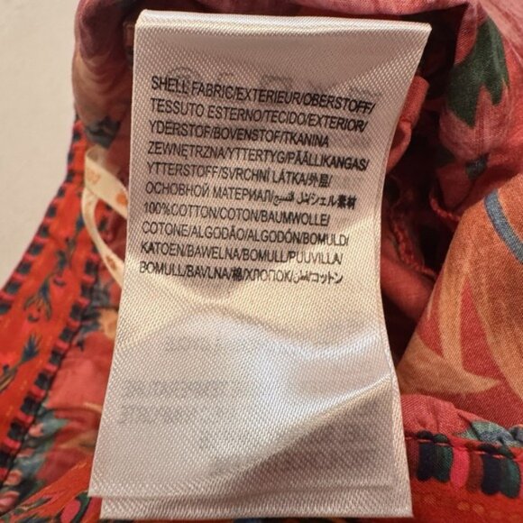 Farm Rio Long Multicolored Red  Women's Skirt Boho Festival - Picture 7 of 11